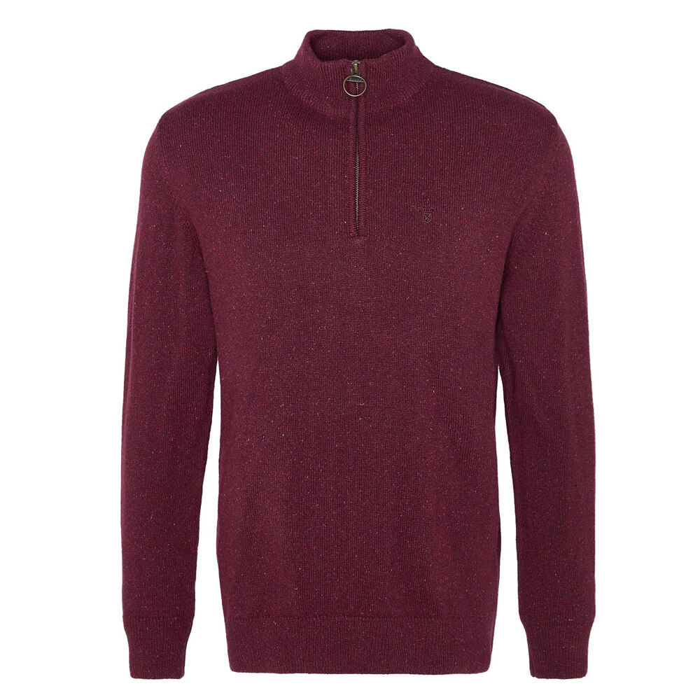 Barbour Essential Tisbury Ruby Half-Zip Jumper